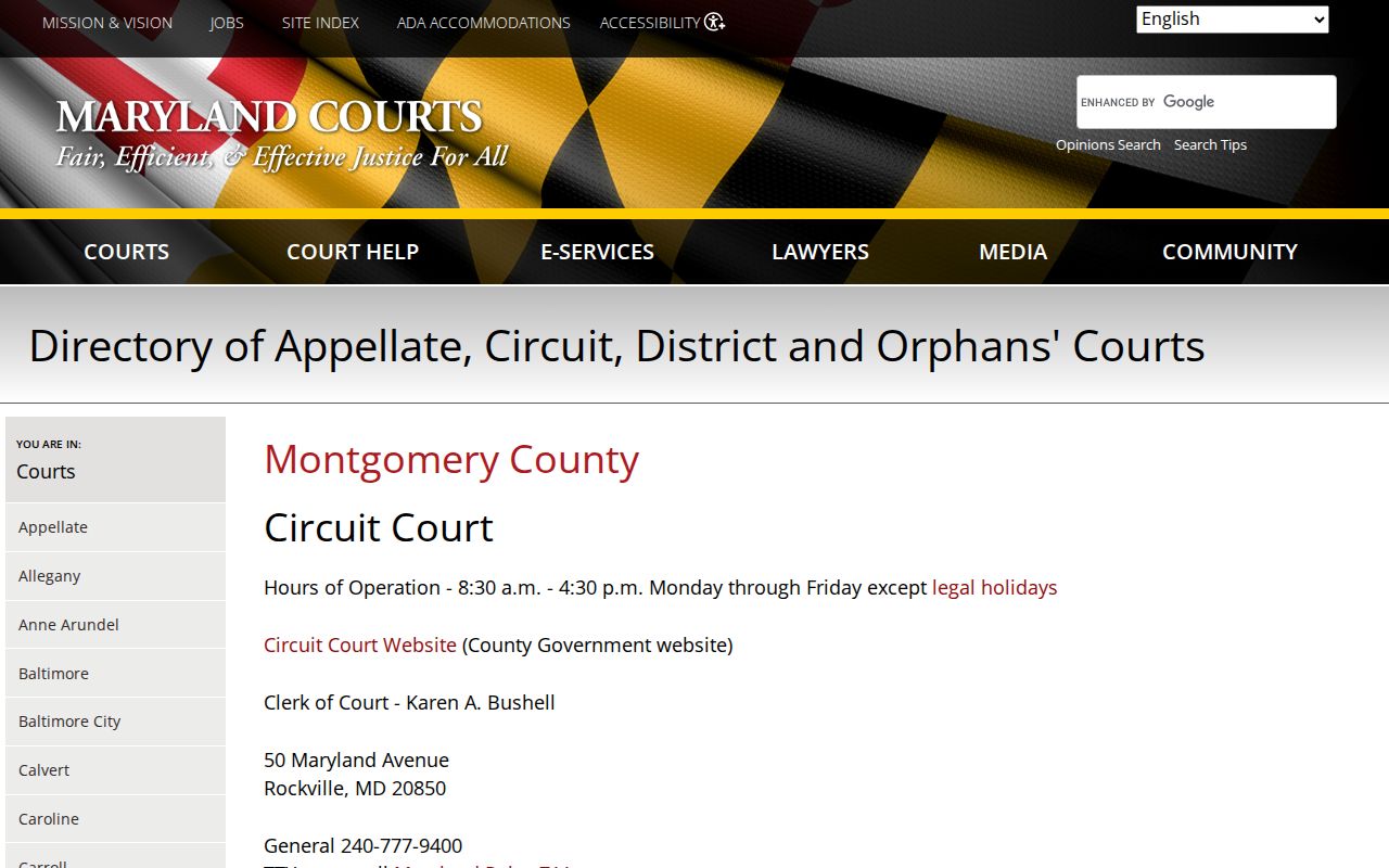 Wheaton people search Montgomery County court directory